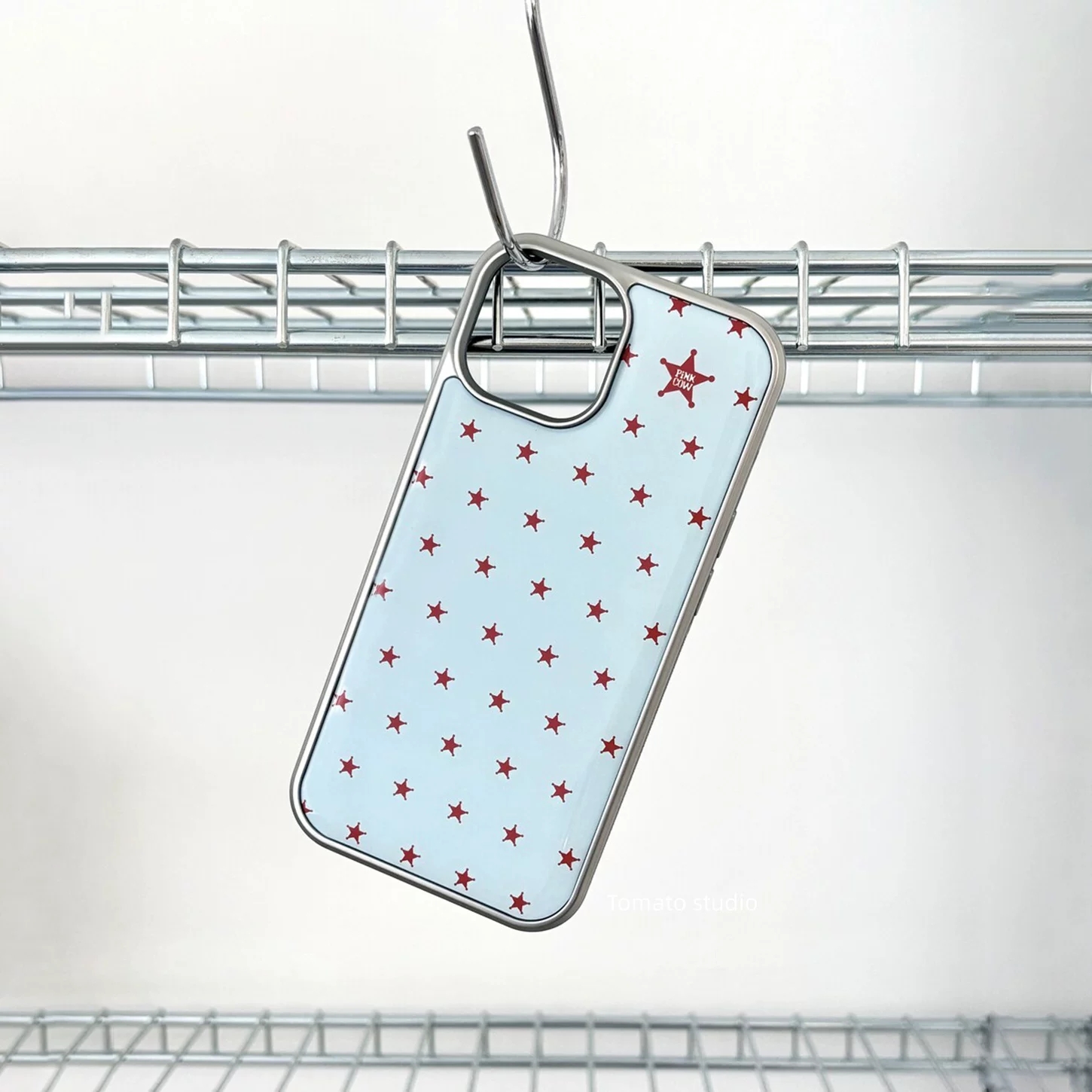 Vintage Y2K - Milk Blue Vintage Pentagram Electroplated Drop