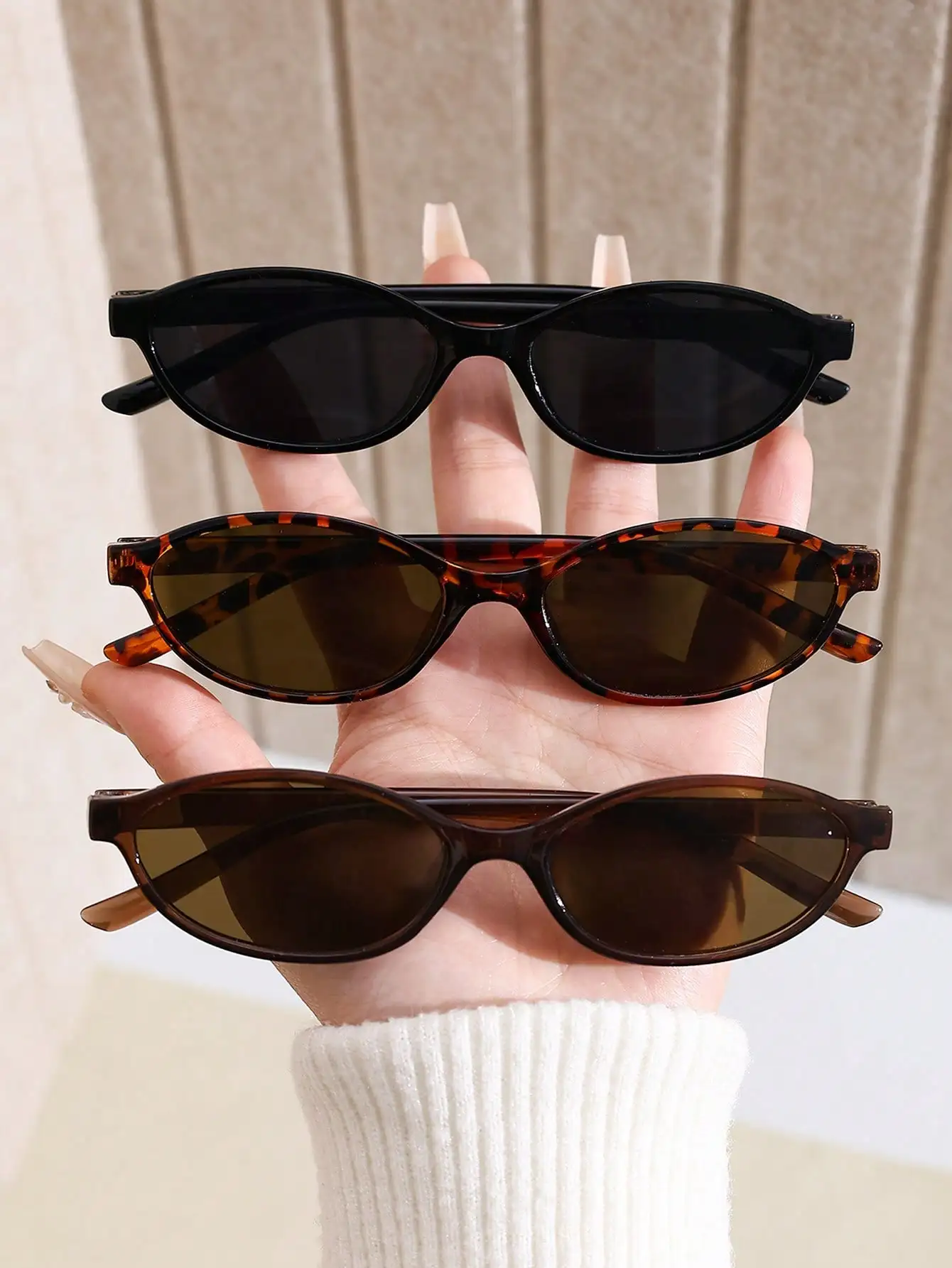 Vintage Fashion Retro Outfit - 1 Pair Retro Geometric Full Frame