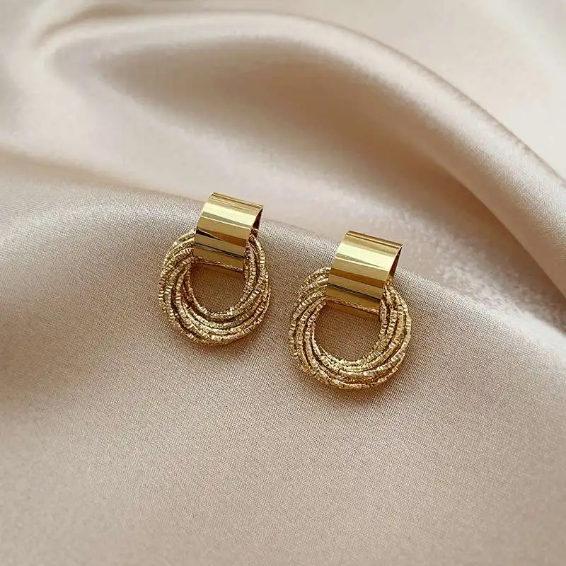 Retro Vintage Korean Fashion - Retro Metal Gold Color Multiple Small