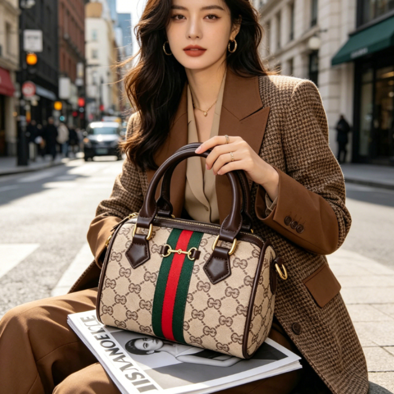 Vintage Fashion Boutique - High-end Leather Diaper Bag for Ladies