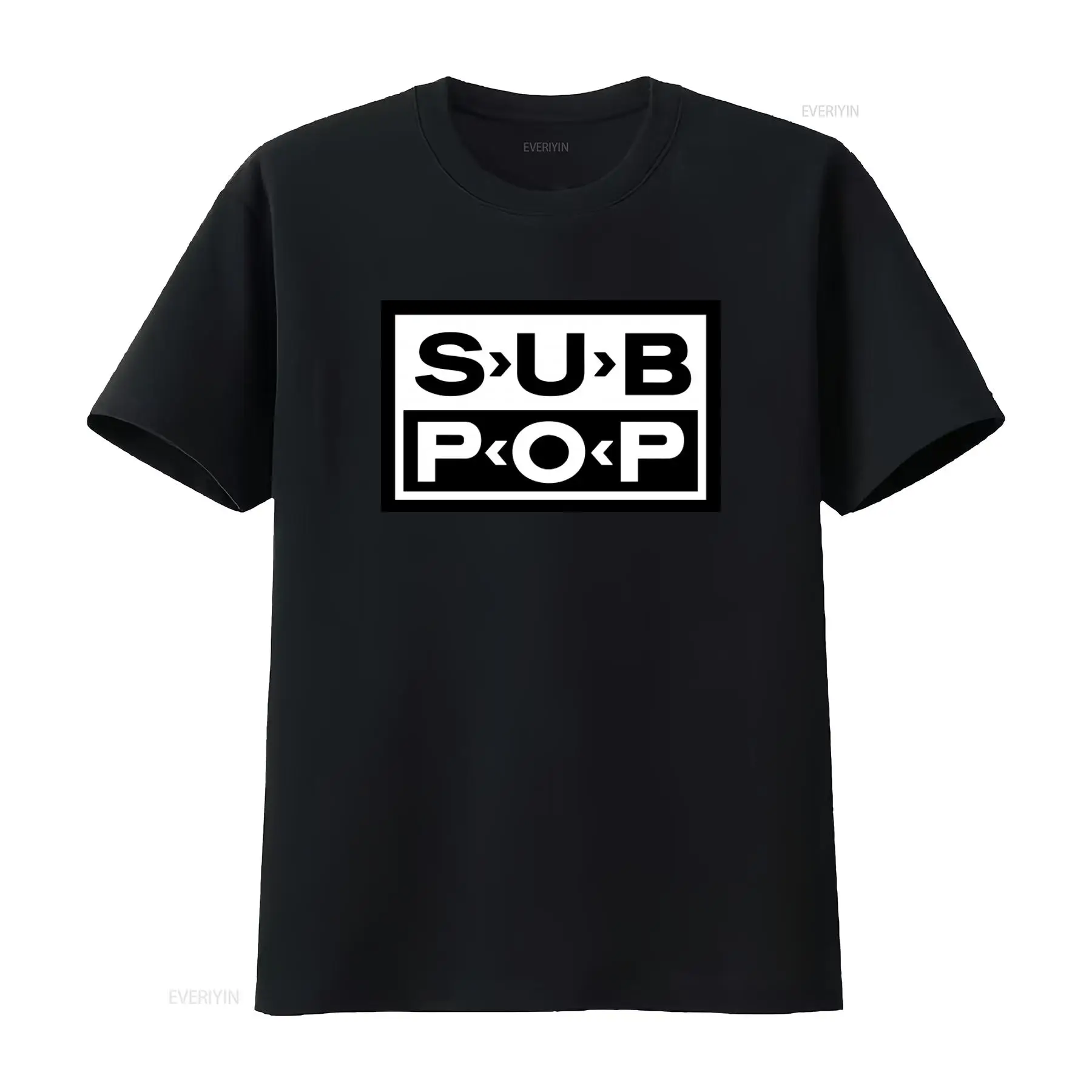 Sub Pop Logo T Shirt Black wit - Vintage Fashion Jersey review and price
