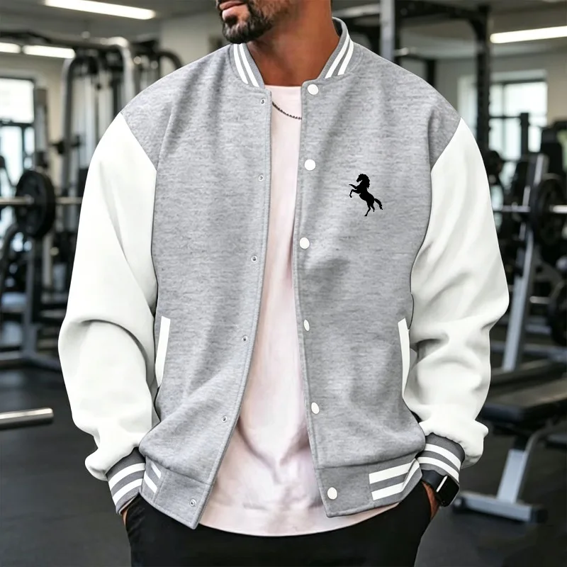 Men Color Block Baseball Jacke - Varsity Jacket Wool review and price