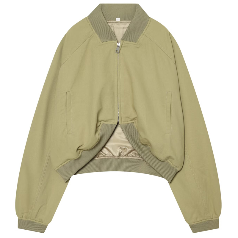 HXAO Crop Green Jackets Women' - Varsity Jacket Wool review and price