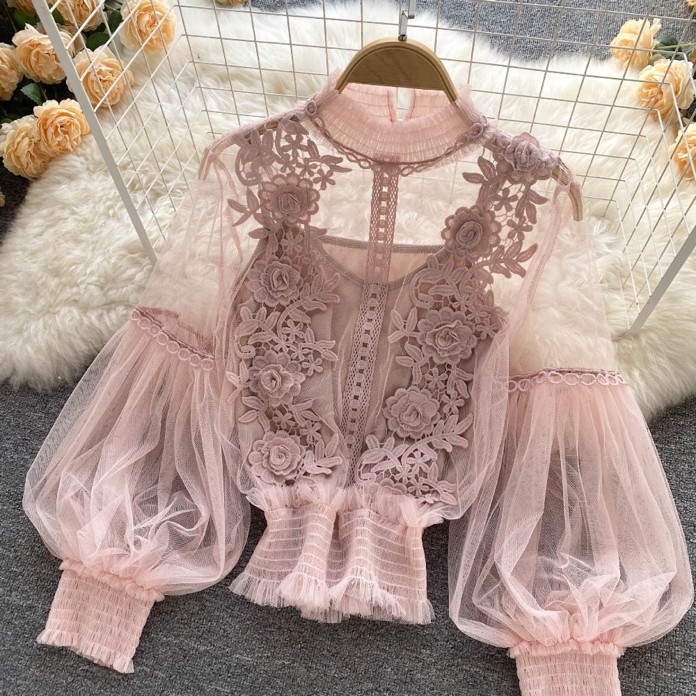 2Pcs/Set Lace Puff Long Sleeve - Vintage Fashion Jersey review and price