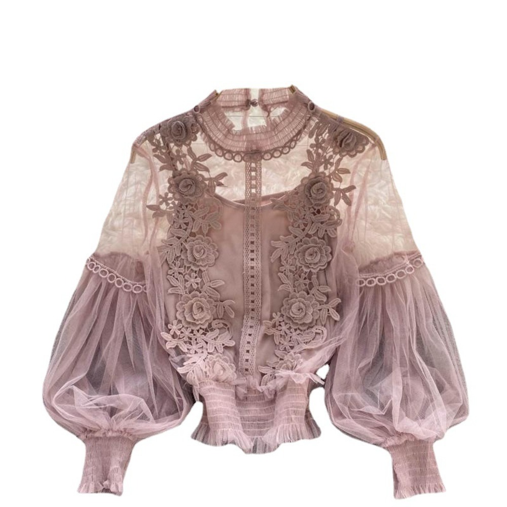 2Pcs/Set Lace Puff Long Sleeve - Vintage Fashion Jersey review and price