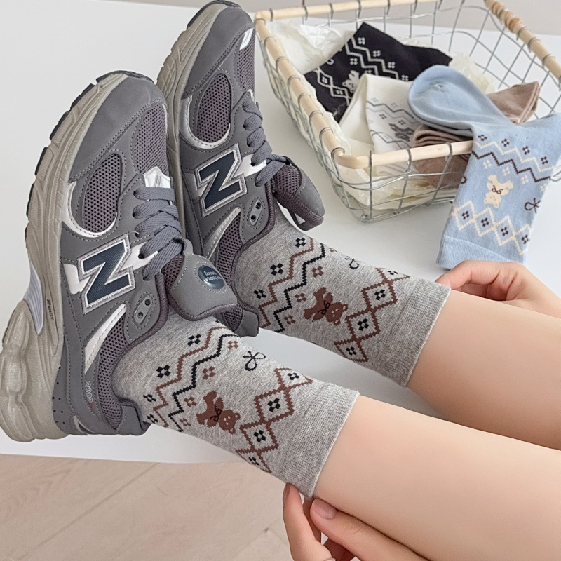 Retro Socks Women 2025 Autumn  - Retro Vintage Korean Fashion review and price