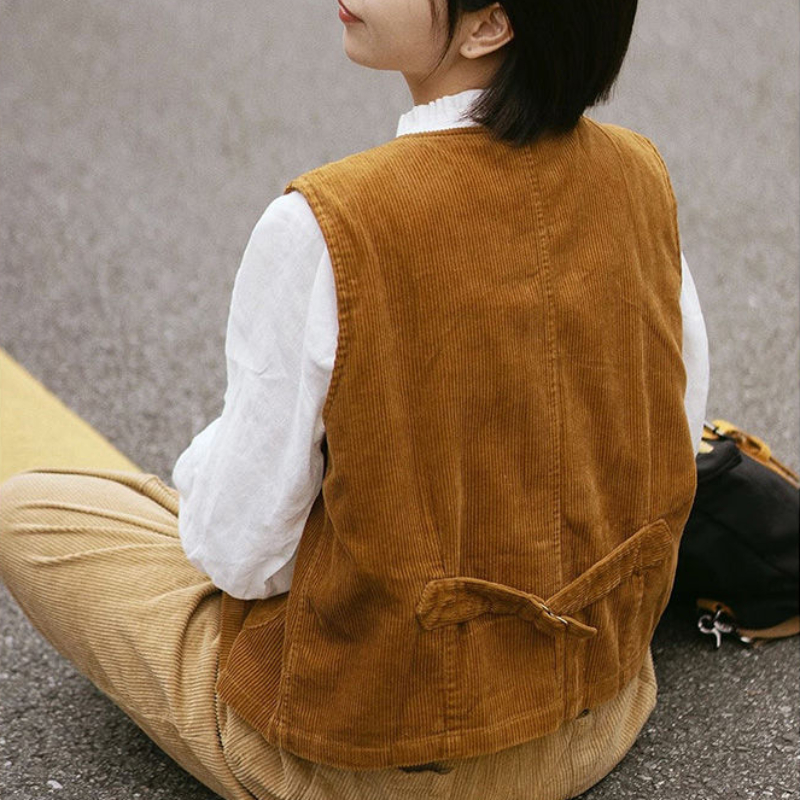 Vest Women Corduroy Retro Vint - Retro Vintage Korean Fashion review and price