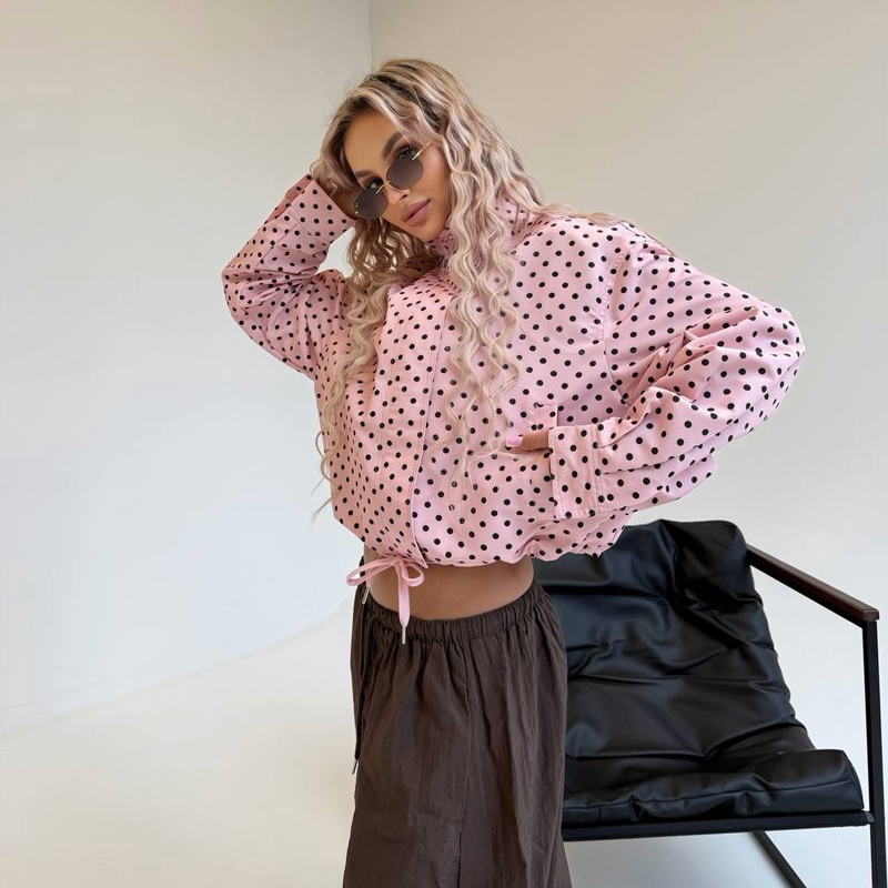 MUJER Polka Dot Women's Bomber - Varsity Jacket Wool review and price