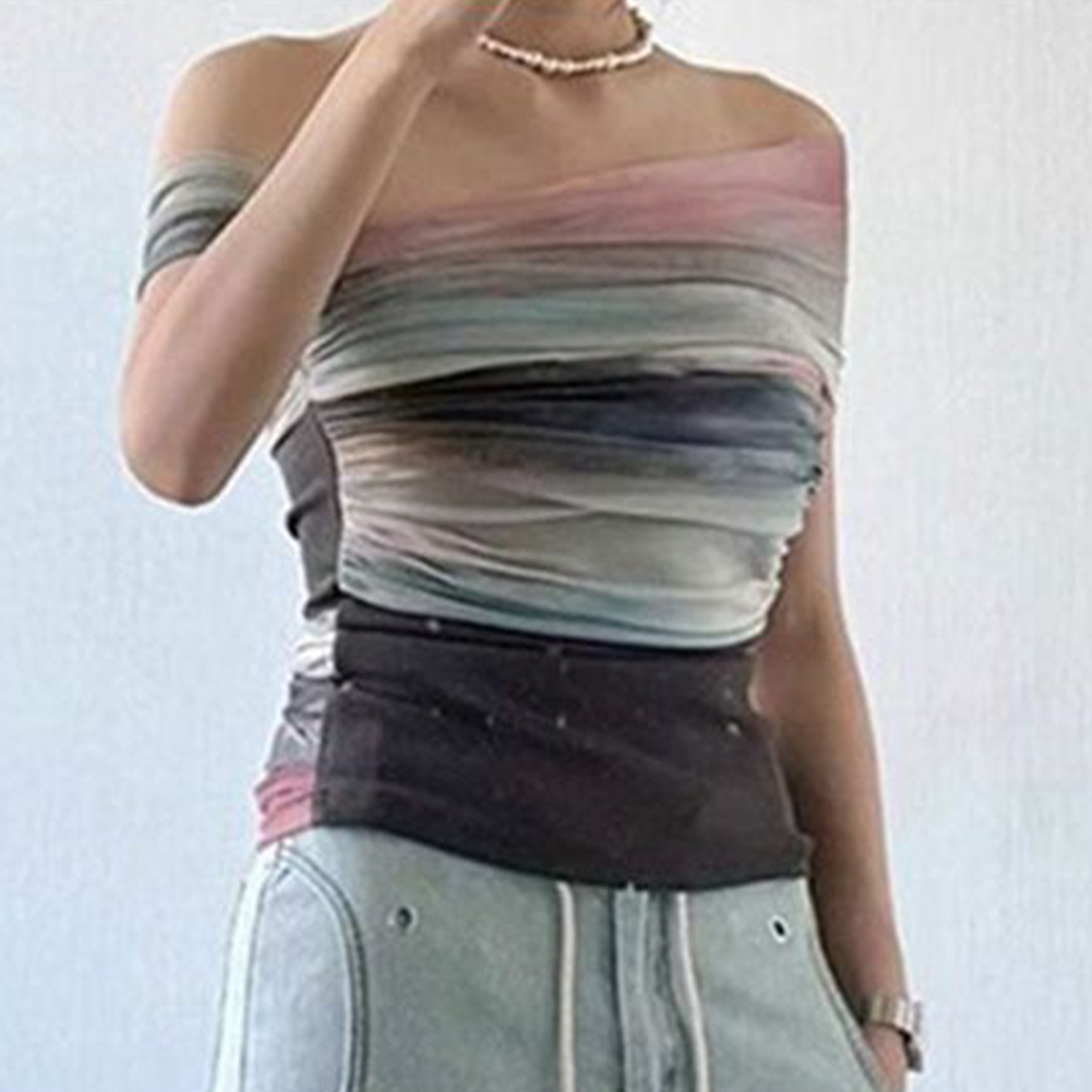 Women Summer Mesh Tie-Dye Off  - Vintage Fashion Boutique review and price