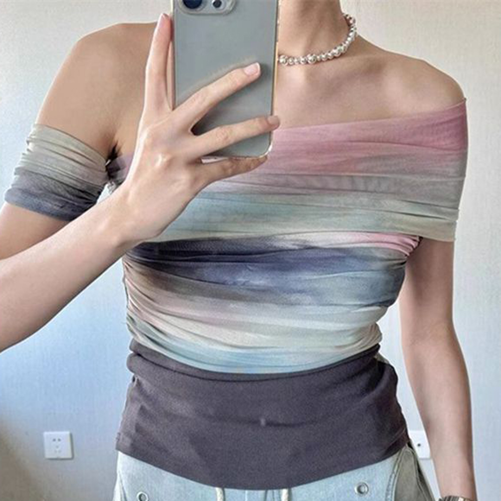 Women Summer Mesh Tie-Dye Off  - Vintage Fashion Boutique review and price