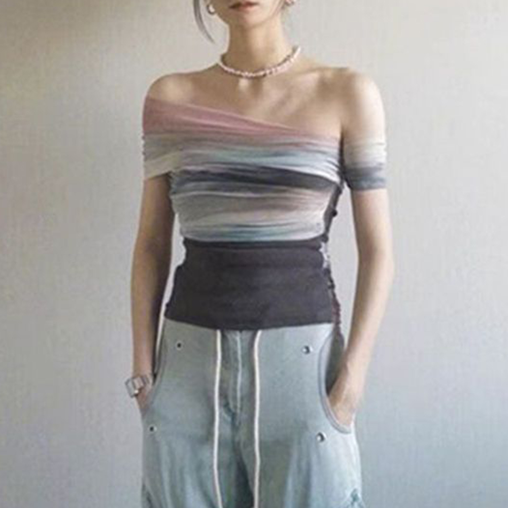 Women Summer Mesh Tie-Dye Off  - Vintage Fashion Boutique review and price