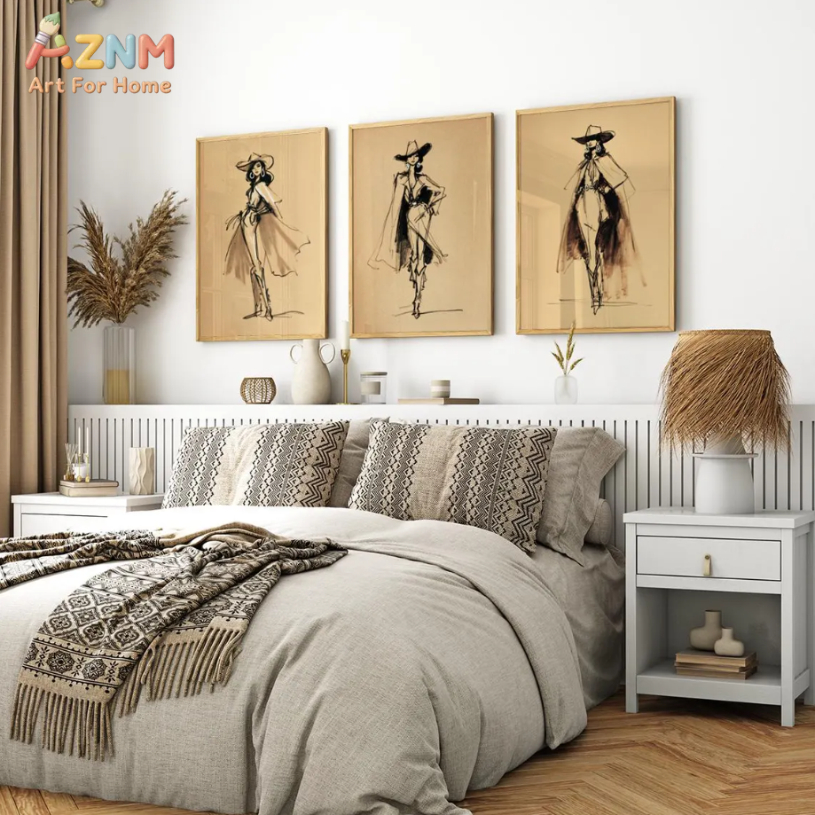 AZNM Vintage Cowgirl Sketch Ca - Vintage Fashion Sketches review and price