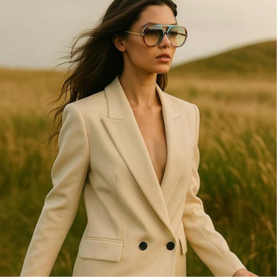 1pc Oversized Aviator For Wome - Vintage Fashion Design review and price