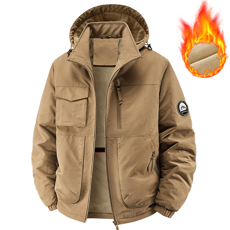 Men Parkas Thick Warm Hooded C - Varsity Jacket Wool review and price