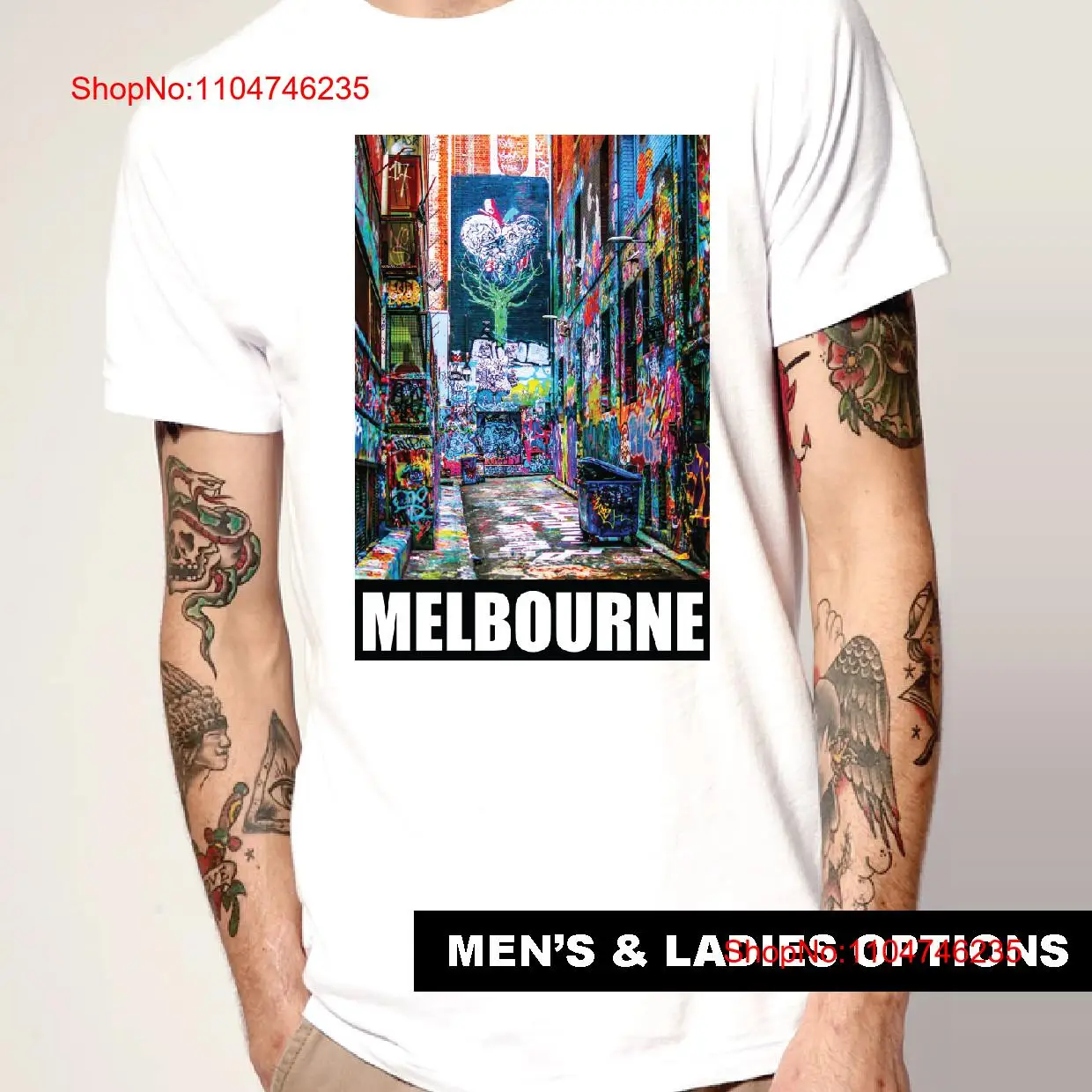 Cool T Shirt Graffiti MELBOURN - Vintage Fashion Melbourne review and price