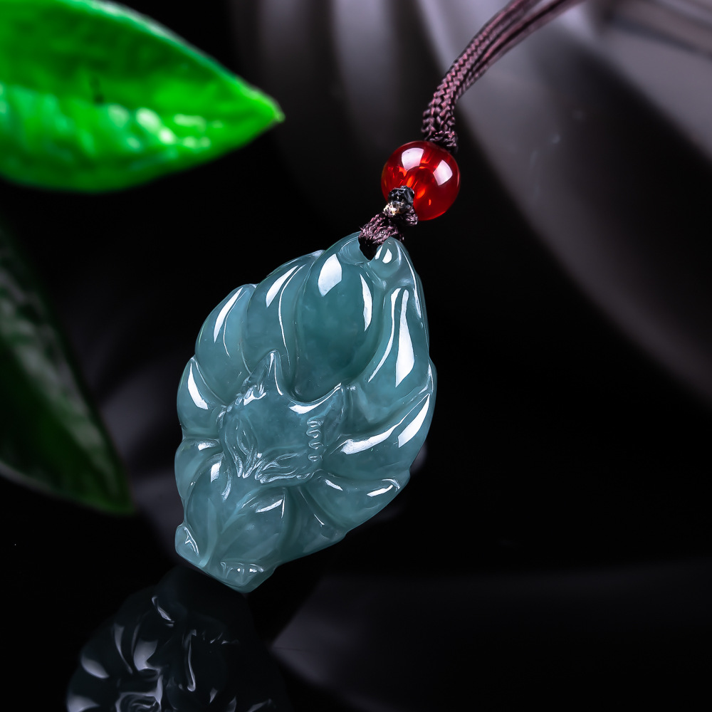 Natural Burmese Jadeite Fox Pe - Vintage Fashion Design review and price