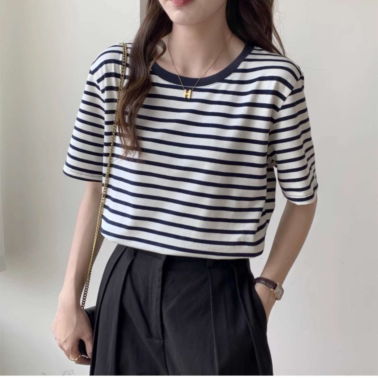 Vintage Striped T-shirt Women  - Retro Vintage Korean Fashion review and price
