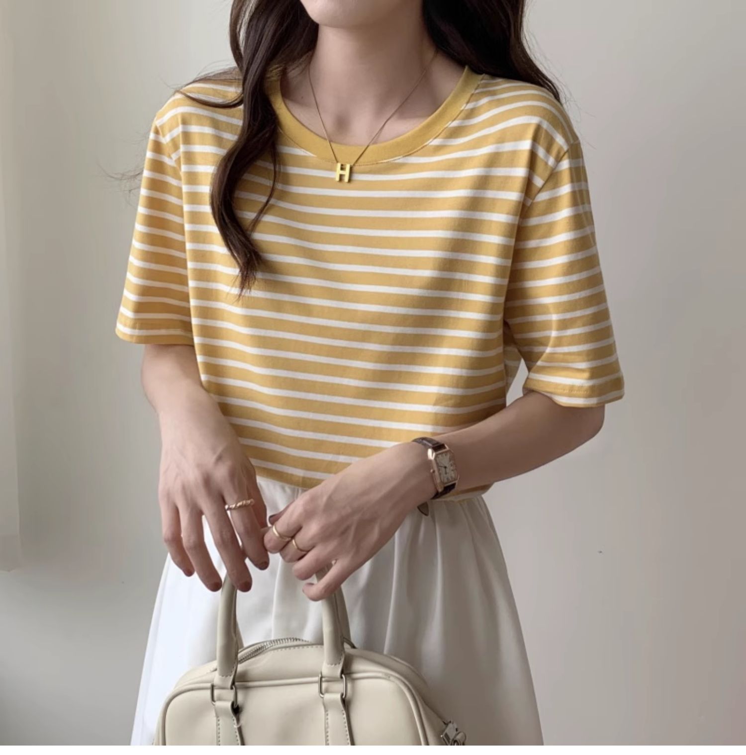 Vintage Striped T-shirt Women  - Retro Vintage Korean Fashion review and price