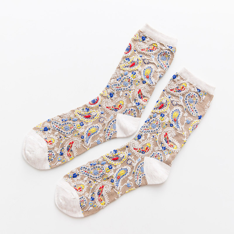 2025 Floral Print Cotton Long  - Retro Vintage Korean Fashion review and price