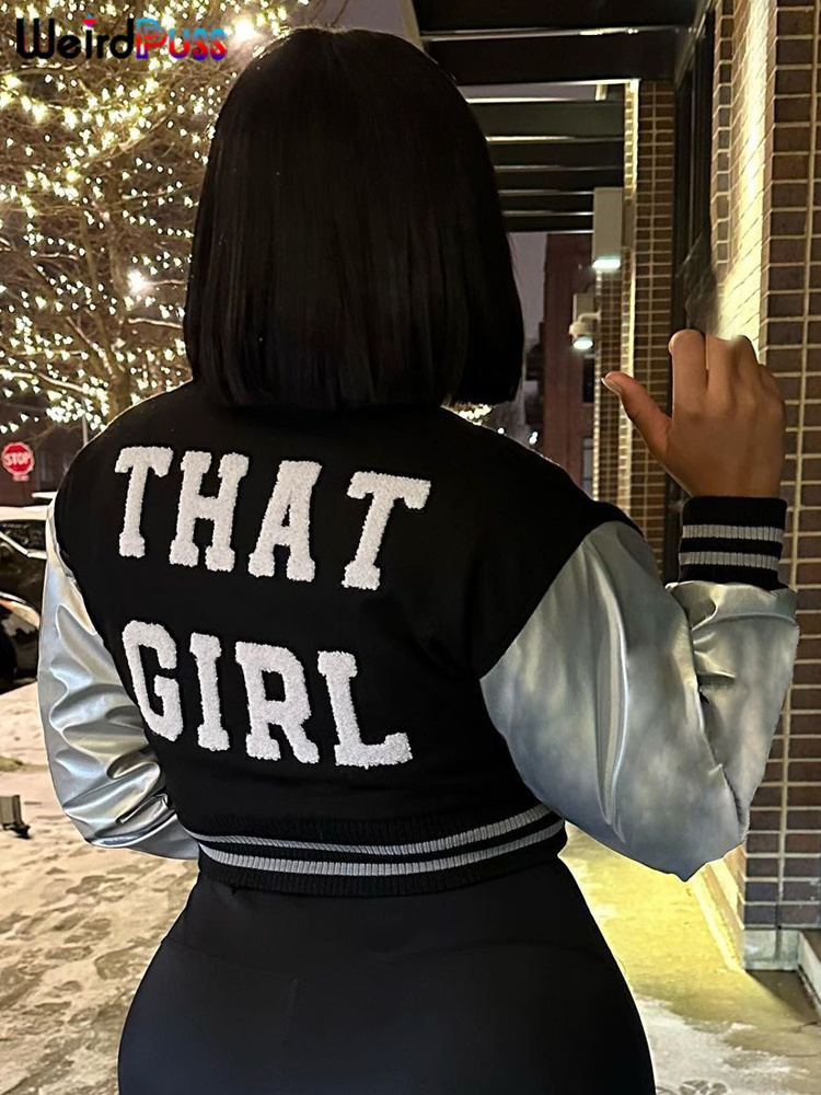 Weird Puss Fluffy Letter Short - Varsity Jacket Wool review and price