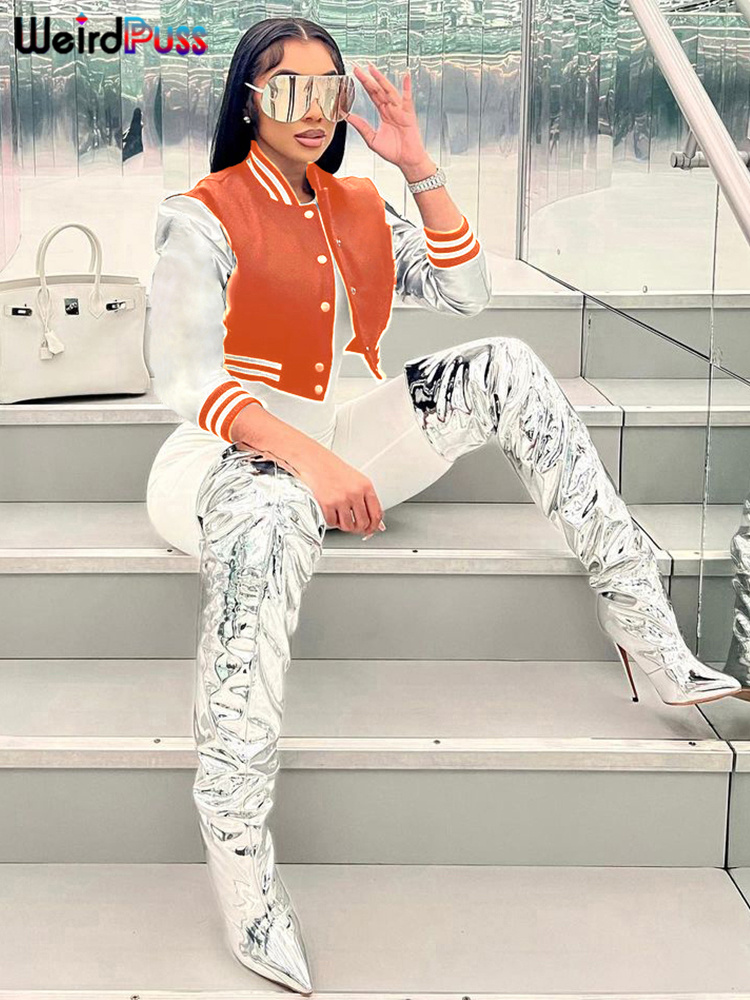 Weird Puss Fluffy Letter Short - Varsity Jacket Wool review and price