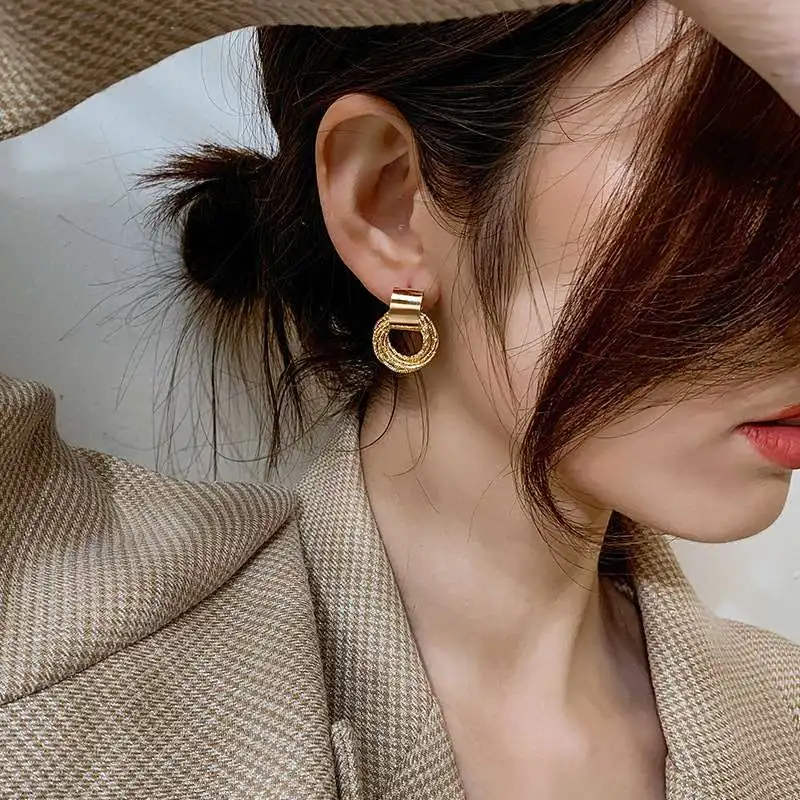Retro Metal Gold Color Multipl - Retro Vintage Korean Fashion review and price