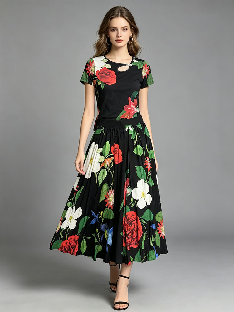 Retro summer new two-piece T-s - Vintage Fashion Jersey review and price