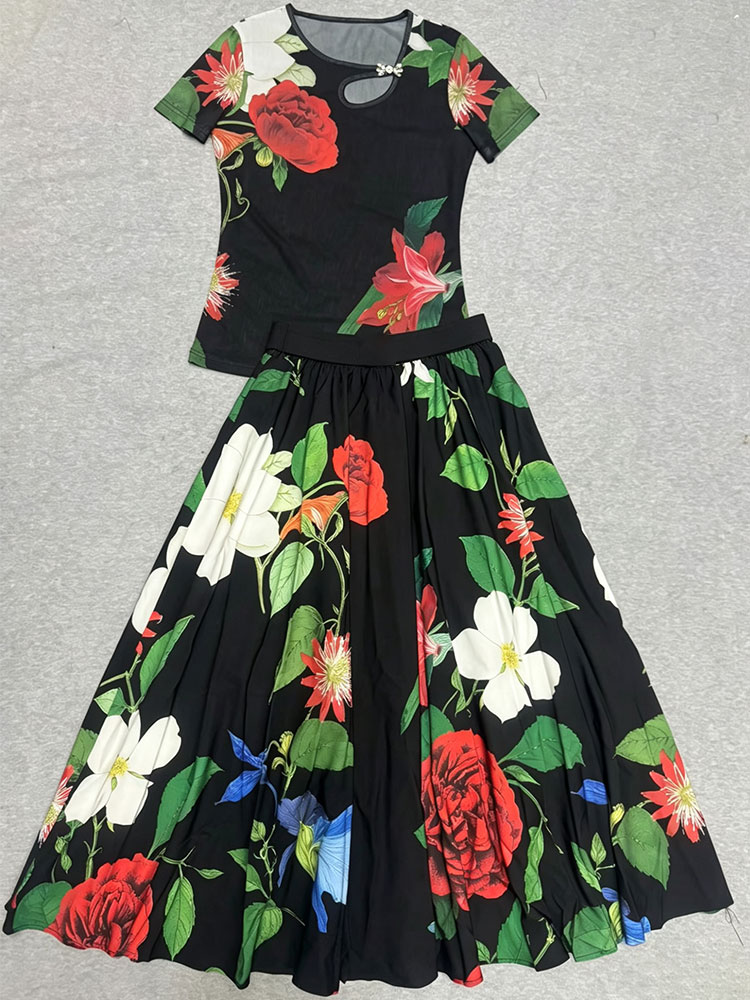 Retro summer new two-piece T-s - Vintage Fashion Jersey review and price