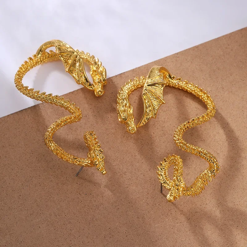 Gothic Dragon Stud Wrap Earrin - Vintage Fashion Ornaments review and price