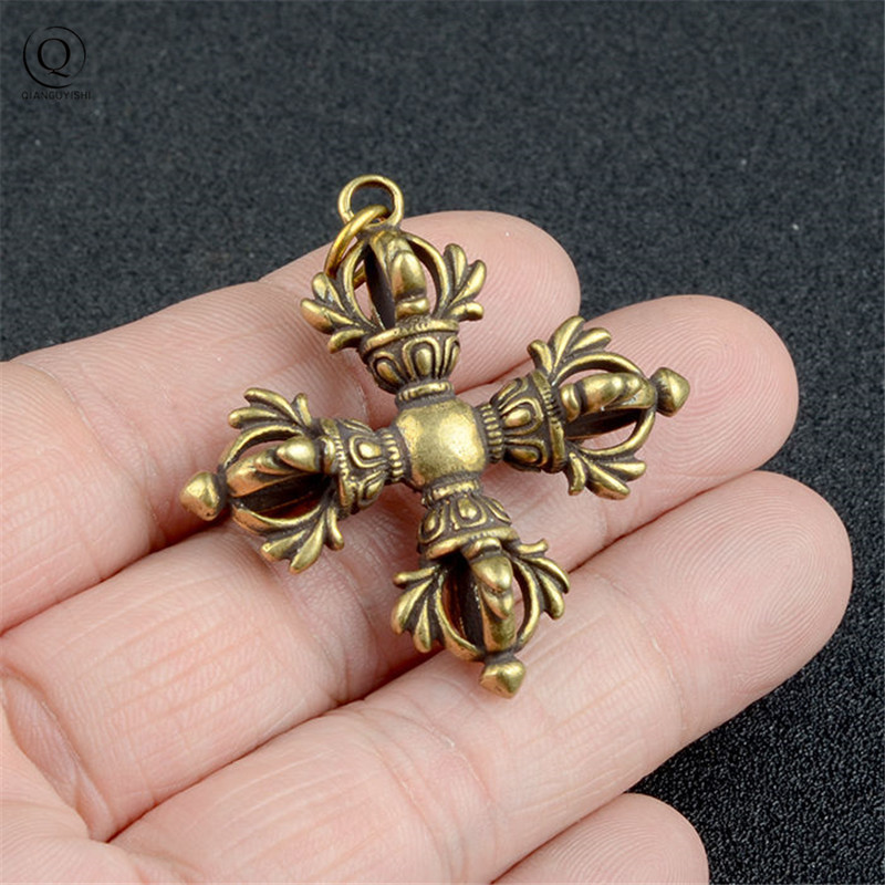 Copper Buddhism Dorje Cross Va - Vintage Fashion Collection review and price