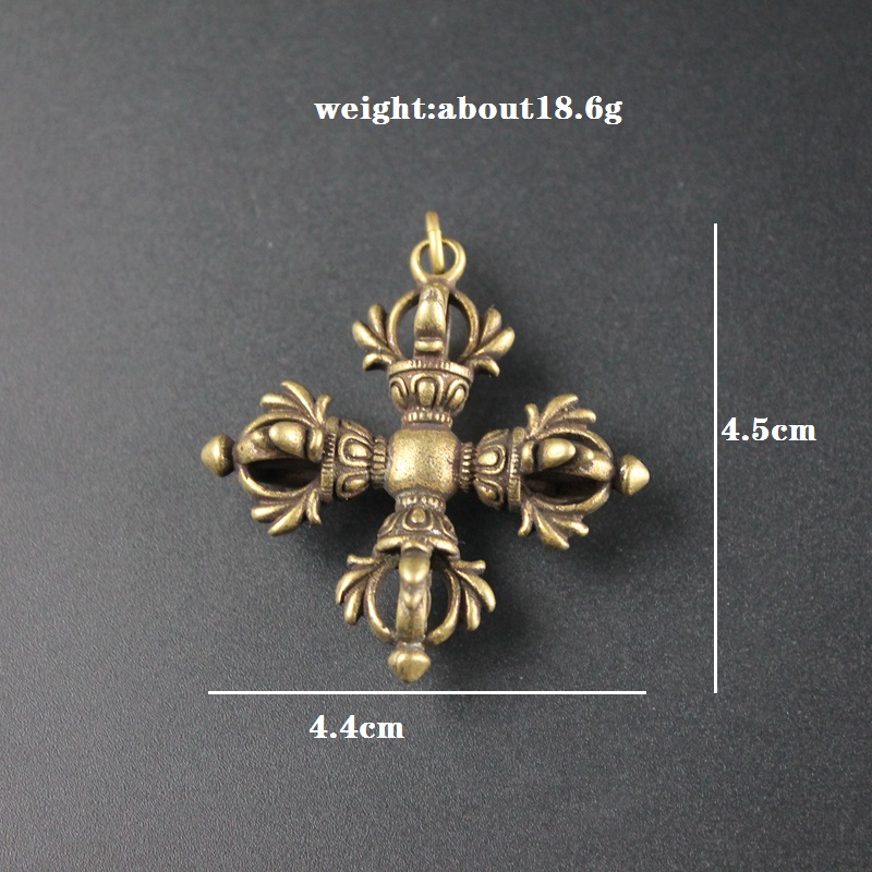Copper Buddhism Dorje Cross Va - Vintage Fashion Collection review and price