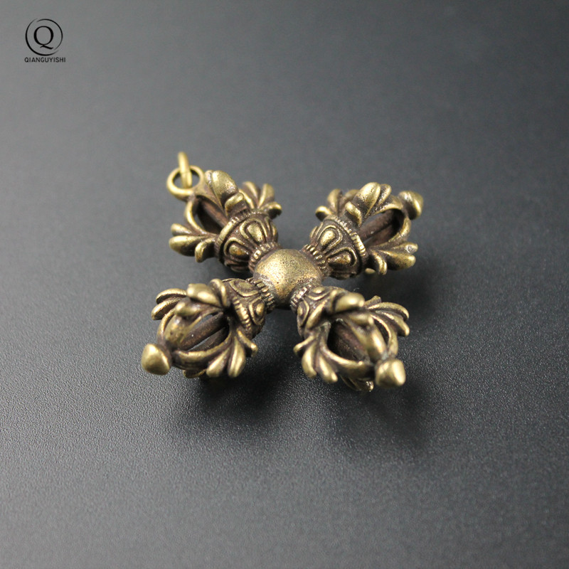 Copper Buddhism Dorje Cross Va - Vintage Fashion Collection review and price