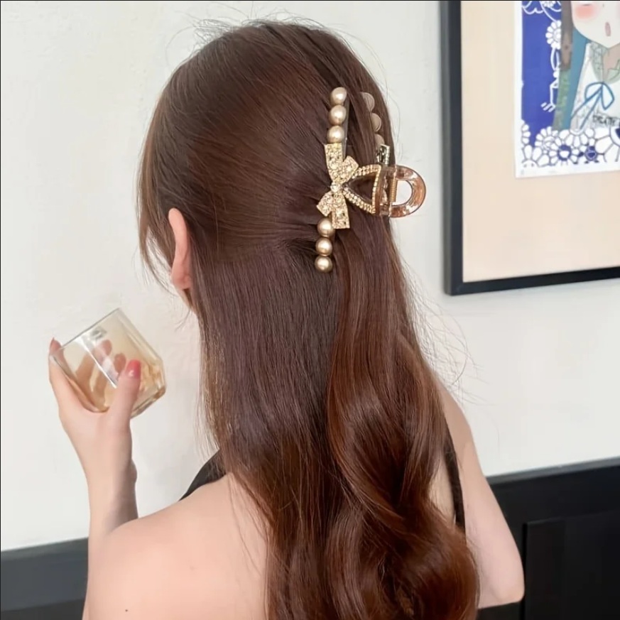 Vintage Pearl Black Hair Claws - Vintage Fashion Ornaments review and price