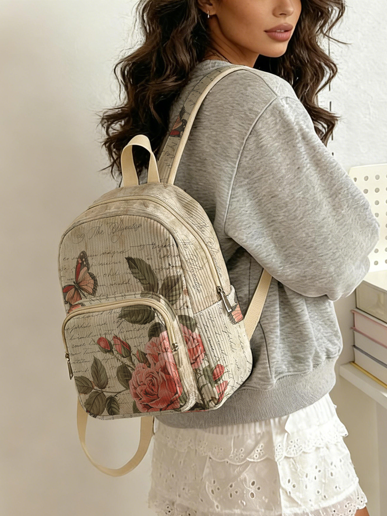 Vintage Roses & Butterfly Prin - Vintage Fashion Boutique review and price