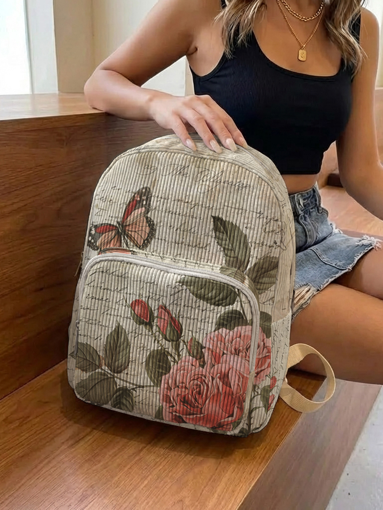 Vintage Roses & Butterfly Prin - Vintage Fashion Boutique review and price