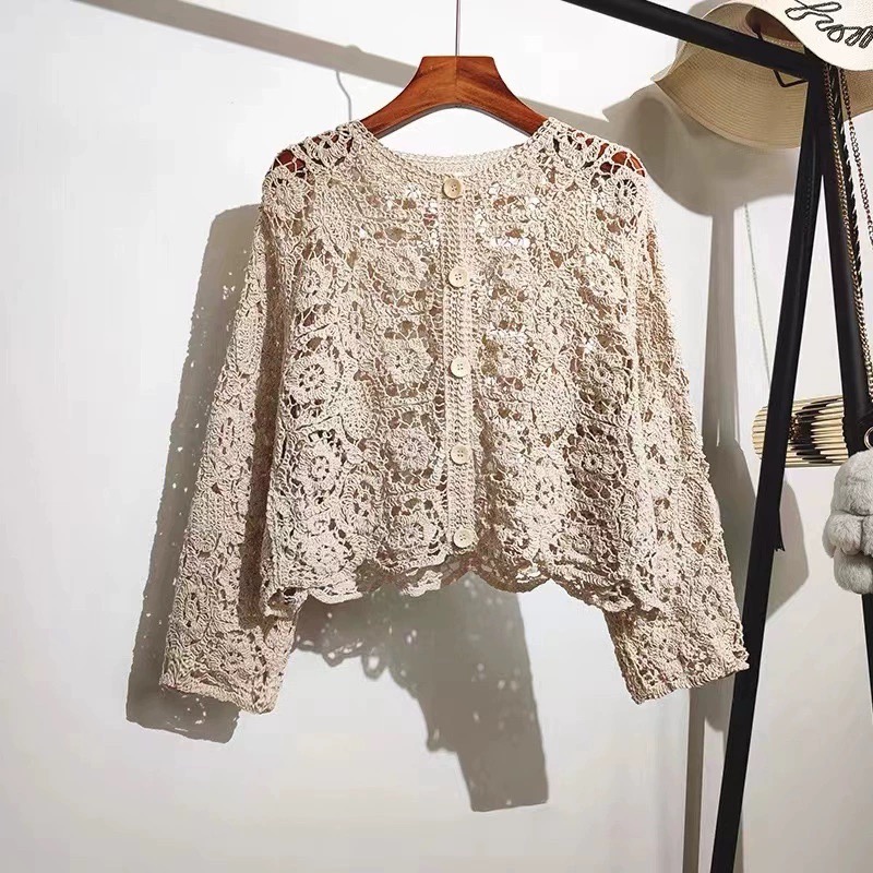 Retro Hook Flower Hollow Out T - Vintage Fashion Retro Outfit review and price