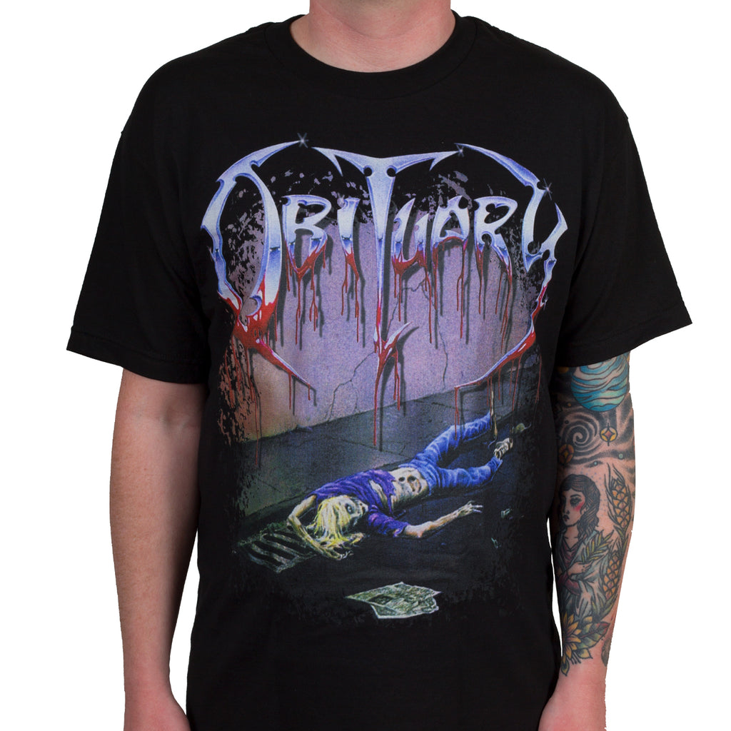 Obituary Band Graphic Cotton T - Vintage Fashion Obituaries review and price