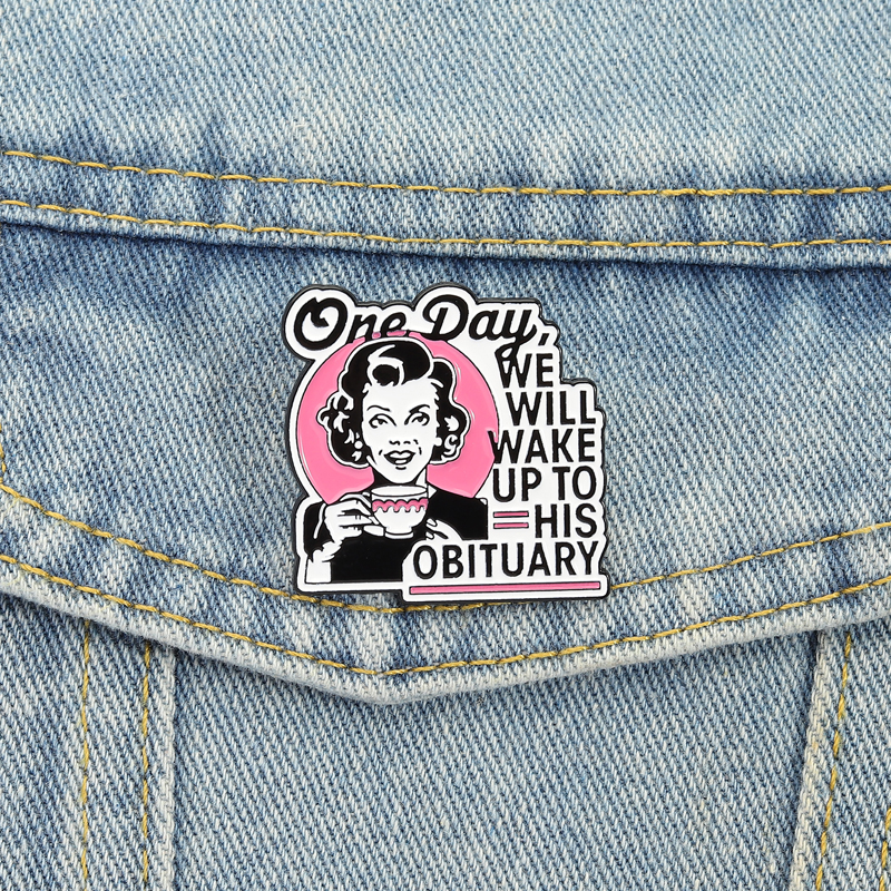 Dark Humor Housewife Pin Sarca - Vintage Fashion Obituaries review and price