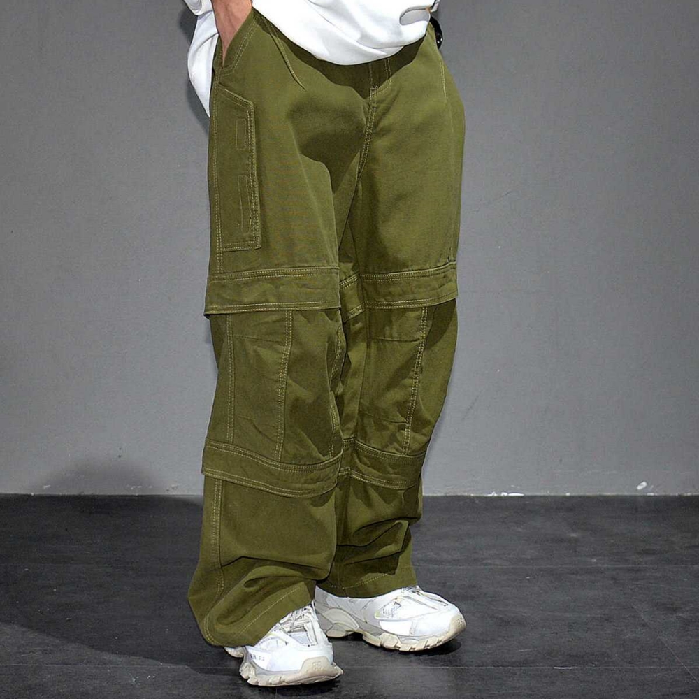 High Quality Army Green Cargo  - Retro Track Pant review and price