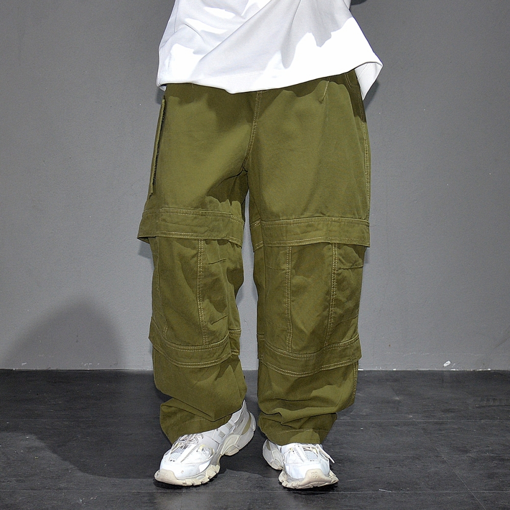 High Quality Army Green Cargo  - Retro Track Pant review and price