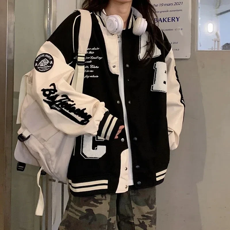 Y2k Lamb Wool Bomber Jacket Fe - Varsity Jacket Wool review and price
