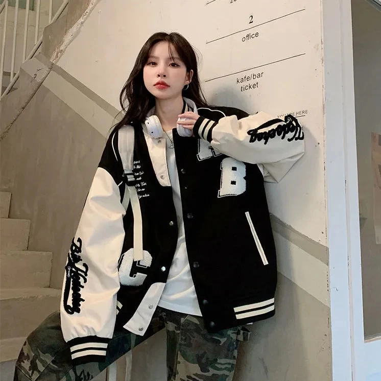 Y2k Lamb Wool Bomber Jacket Fe - Varsity Jacket Wool review and price