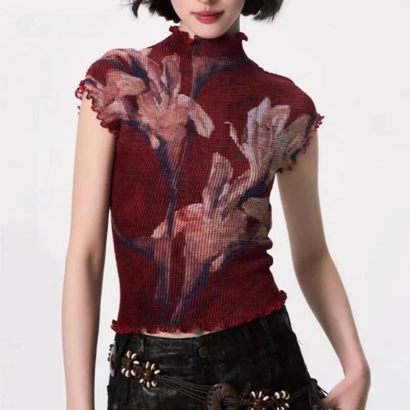 Women's T-Shirt Retro Print Hi - Retro Vintage Korean Fashion review and price