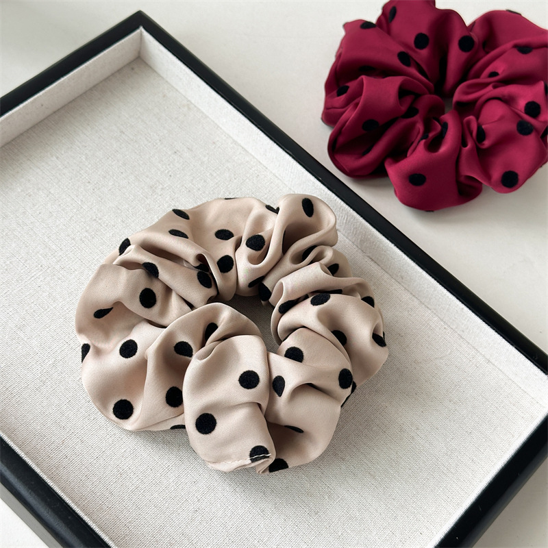 Korean Satin Polka Dot Scrunch - Vintage Fashion Boutique review and price