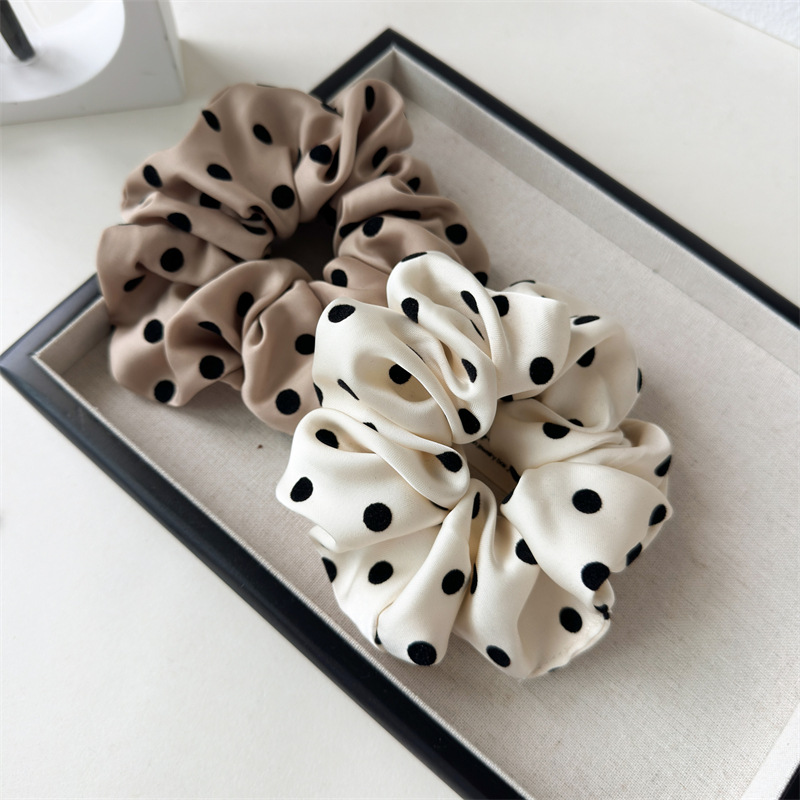 Korean Satin Polka Dot Scrunch - Vintage Fashion Boutique review and price