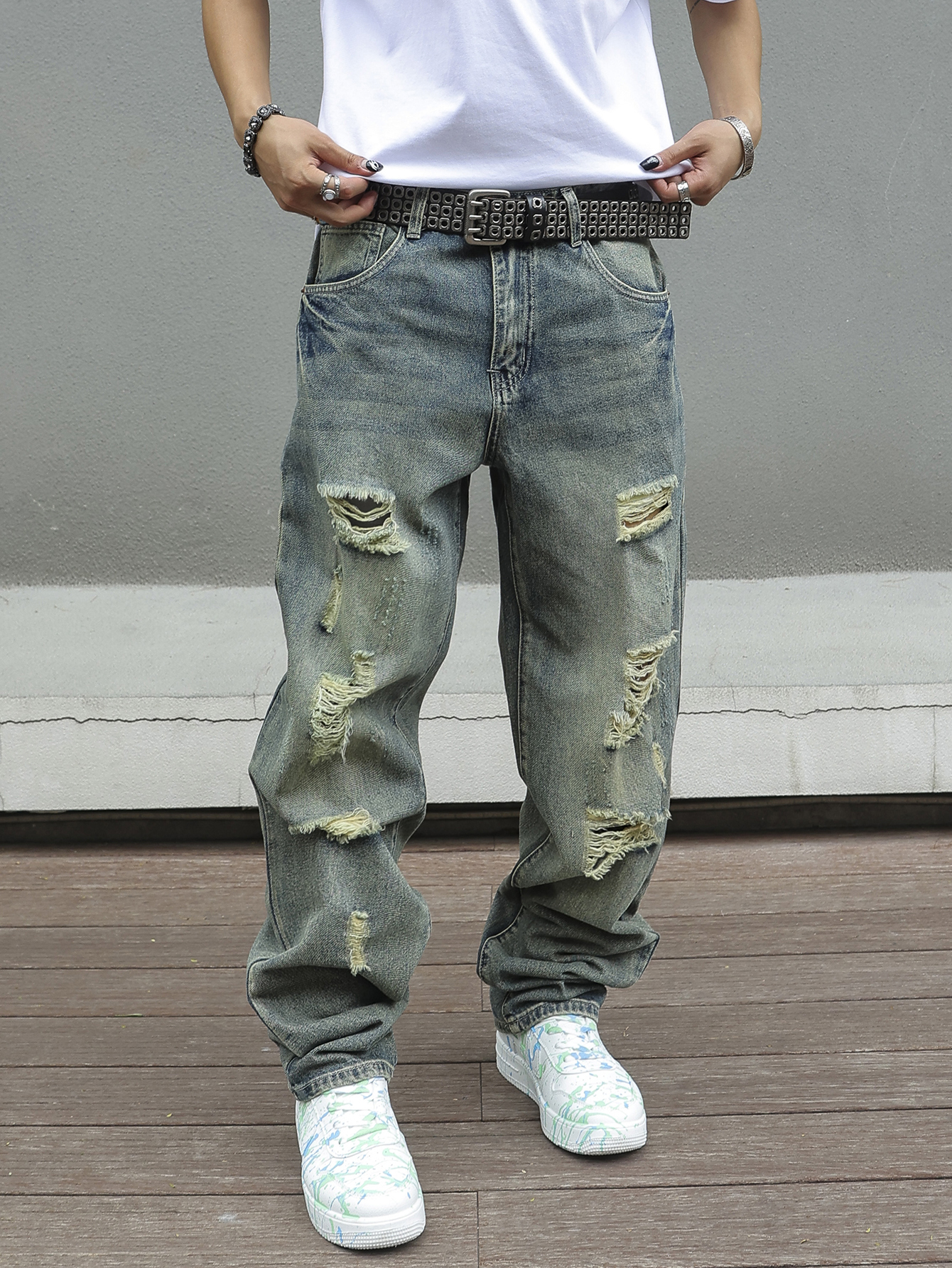 Y2K Distressed Skinny Jeans fo - Retro Track Pant review and price